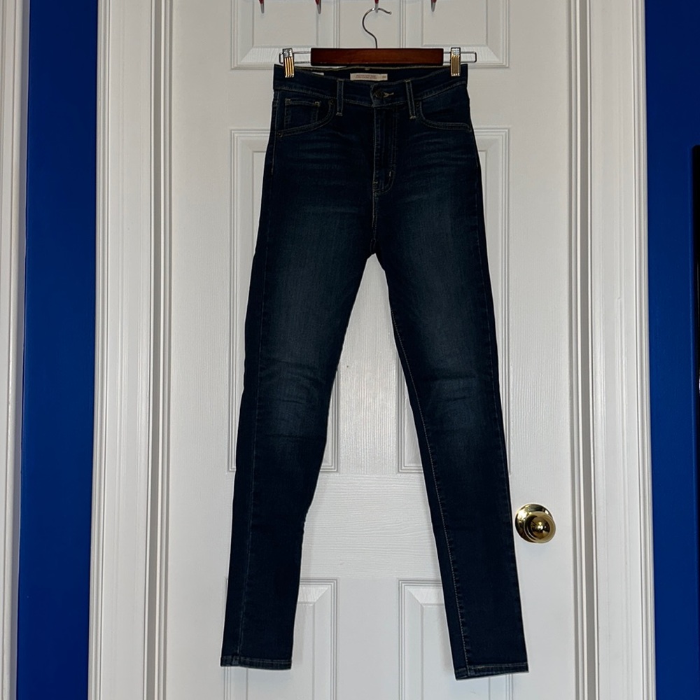 levi’s | mile high super skinny dark blue jeans in size 26